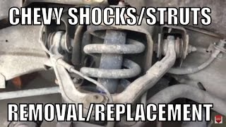 CHEVY SILVERADO FRONT AND REAR SHOCKSTRUT REMOVAL [upl. by Panta]