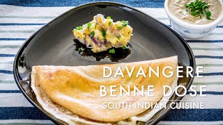 Davangere Benne Dose Recipe  ದಾವಣಗೆರೆ ಬೆಣ್ಣೆ ದೋಸೆ  Authentic Butter Dosa Chutney amp Potato Sabji [upl. by Aihsel406]