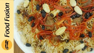 Kabuli Pulao Afghani Pulao Recipe By Food Fusion [upl. by Bonni]