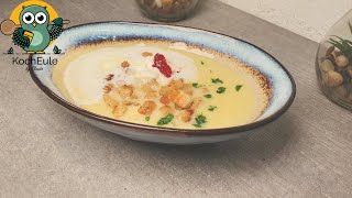 cremige Käsesuppe mit Walnuss Brotwürfel  köstliche Suppen aus dem Thermomix [upl. by Ocirema791]