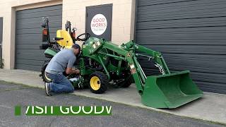 How To Remove amp Reinstall A John Deere Front End Loader [upl. by Rudy515]