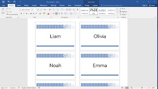 How to create name badges in Word [upl. by Enyrehtak]