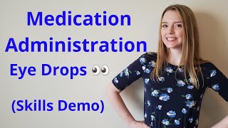 HOW TO ADMINISTER EYE DROPS  SKILLS DEMO [upl. by Llenreb212]