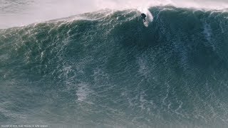 Monster Wave Alex Botelho  Nazaré Portugal  20180106  Biggest Paddle Ever Surf Big Waves [upl. by Aerahs336]