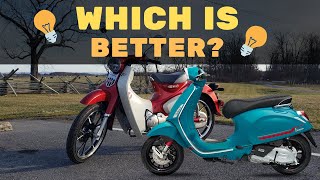 MODERN HONDA SUPER CUB C125 VS VESPA SCOOTER [upl. by Surtimed]