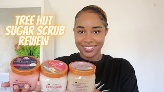 The BEST Body Scrub  Tree Hut Shea Sugar Scrub Review [upl. by Enicul]