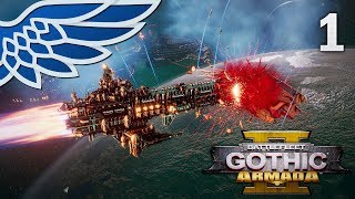 BATTLEFLEET GOTHIC ARMADA 2  Imperium vs Tyranids Part 1  BFG Armada 2 Beta Lets Play Gameplay [upl. by Arraes]