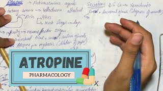 ATROPINE  Mechanism Uses Adverse effects Antidote Pharmacokinetic PHARMACOLOGY [upl. by Nilek]