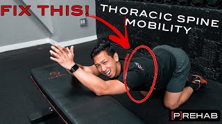 4 Exercises to IMPROVE Your Stiff MidBack Thoracic Spine Mobility [upl. by Hairacaz]