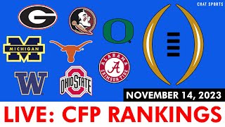 College Football Playoff Top 25 Rankings 2023 LIVE [upl. by Ingalls]