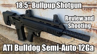 ATI Bulldog 12GA 185quot SemiAuto Bullpup Shotgun Review [upl. by Ailongam964]