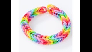 Narukvica od gumica za devojcice i decake  Bracelet rainbow loom  Tutorial [upl. by Nofpets]