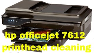 hp officejet 7612 printhead cleaning [upl. by Adnorahc]