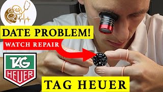 Tag Heuer Aquaracer 300m  Date Change Problem  Watch Repair  The Watch Doctor [upl. by Neleb]