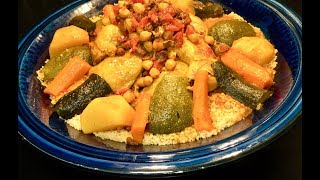 recette de COUSCOUS àu POULET à la MAROCAINE 🇲🇦🍗 [upl. by Siuraj]