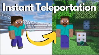 Minecraft Simple Redstone Teleporter Tutorial [upl. by Camila]