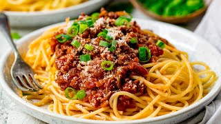 Quick and Easy Spaghetti Bolognese  Family Favourite [upl. by Niwred]