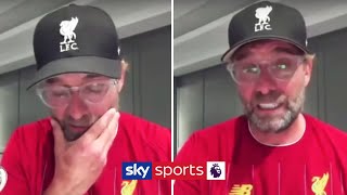 Jurgen Klopp’s emotional reaction to Liverpool winning the Premier League 🏆 [upl. by Wehttan739]