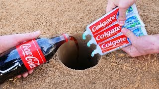 Experiment CocaCola and Toothpaste Underground [upl. by Gass58]