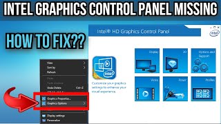 ➢Intel HD Graphics Control Panel Missing  Intel Graphics Missing From Desktop Right Click  Latest [upl. by Goulden811]