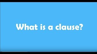 What is a clause [upl. by Norok]