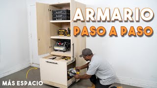 Cómo CONSTRUIR armarios  paso a paso  Garaje y organización [upl. by Anelhtac835]