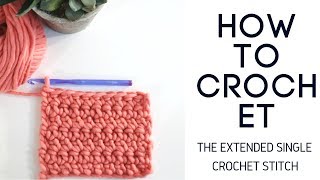 How to Crochet the Extended Single Crochet Stitch Esc [upl. by Questa]