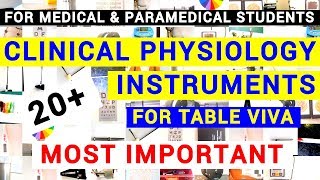 CLINICAL PHYSIOLOGY INSTRUMENTS  CLINICAL LAB  PHYSIOLOGY PRACTICALS [upl. by Bello]