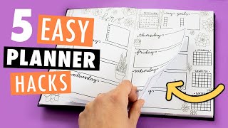 5 DIY PLANNER IDEAS  How to Organize Decorate amp Customize Your Planner [upl. by Yrekcaz]