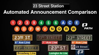 ᴴᴰ Rare NYC Subway Announcements  23 Street Station Announcement Comparison 1993 to 2019 [upl. by Adena]