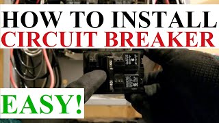 HOW TO INSTALL a Circuit Breaker DoublePole Breaker EASY AND SAFE [upl. by Hakon86]