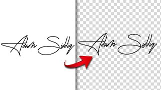 Transparent Signature in Photoshop  2 Minutes Photoshop Tutorial [upl. by Merras137]