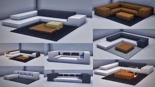 Minecraft  Sofa Designs Hacks and ideas  Interior and Exterior [upl. by Nwahsat6]