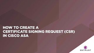 How to Create a Certificate Signing Request CSR in Cisco ASA [upl. by Carnahan535]