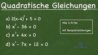 Quadratische Gleichungen lösen mit Beispielen [upl. by Langham]