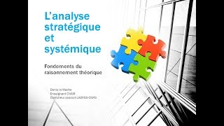 Lanalyse stratégique amp systémique [upl. by Ressler]