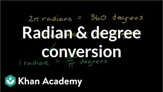 Radian and degree conversion practice  Trigonometry  Khan Academy [upl. by Bearnard]