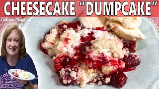 STRAWBERRY CHEESECAKE DUMP CAKE RECIPE  4 INGREDIENT BAKE WITH ME DUMP CAKE [upl. by Edelsten]