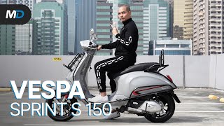 Vespa Sprint S 150 Review  Beyond the Ride [upl. by Ynnol]