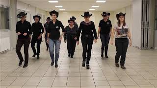 Cowboy Strut Line Dance  danse et compte [upl. by Platas288]