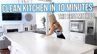 10 Minute Kitchen Cleaning Routine The BEST Method [upl. by Hakan]