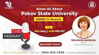 Know All About Pskov State University  MBBS IN RUSSIA [upl. by Eilrac615]