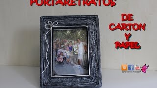 Portafotos de carton y papel  Picture frame cardboard and paper [upl. by Tommy]